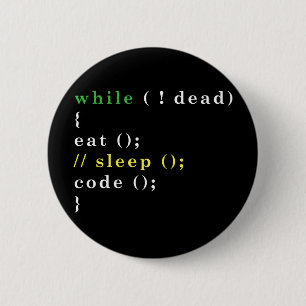 Computer Science Python Programmer Eat Code Sleep Button