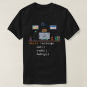 Computer Science Python Programmierer essen Code D T-Shirt (Design vorne)