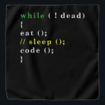 Computer Science Python Programmierer essen Code S Halstuch<br><div class="desc">Kennt jemanden,  der diesen Tee Liebe? Kaufen Sie es für sie als Geschenk. Ideal zum Tragen bei Hackathons,  bei Softwareentwicklungs-Aufgaben oder bei Zuhause.</div>