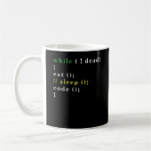 Computer Science Python Programmierer essen Code S Kaffeetasse (Links)