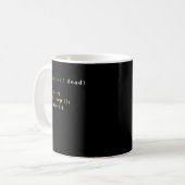 Computer Science Python Programmierer essen Code S Kaffeetasse (Vorderseite Links)