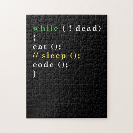 Computer Science Python Programmierer essen Code S Puzzle (Vertikal)