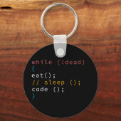 Computer Science Python Programmierer essen Code S Schlüsselanhänger (Vorderseite)