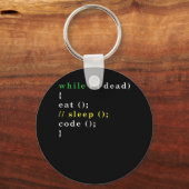 Computer Science Python Programmierer essen Code S Schlüsselanhänger (Vorderseite)