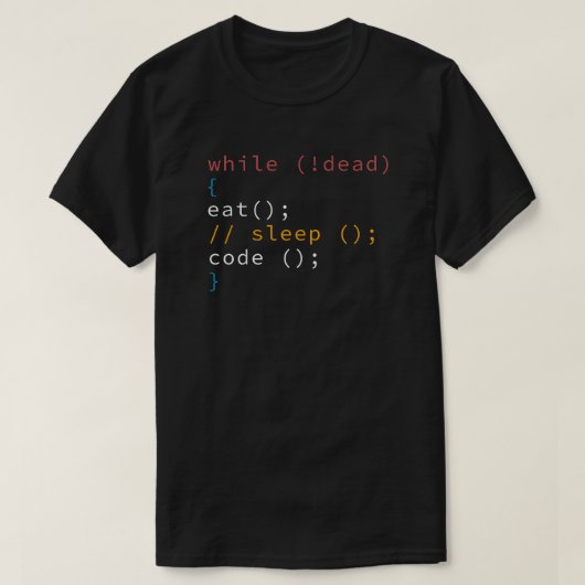 Computer Science Python Programmierer essen Code S T-Shirt (Design vorne)