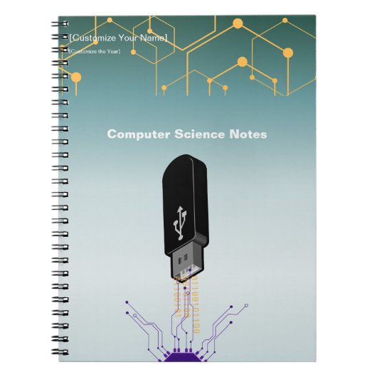 Computer Science Spiral Photo Notebook Notizblock (Vorderseite)