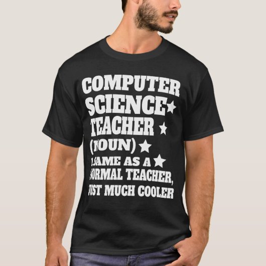 Computer Science Teacher Definition Back  T-Shirt (Vorderseite)