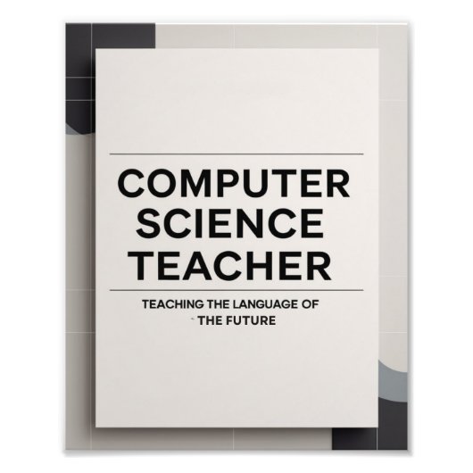 Computer Science Teacher Fotodruck (Vorne)