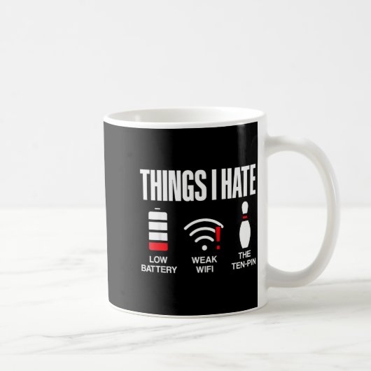 Computer Science Things I Hate Low Battery Weak Sc Kaffeetasse (Rechts)