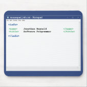 Computer Scientipad Editor Coder Format-Programmie Mousepad (Vorne)