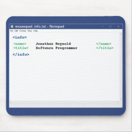 Computer Scientipad Editor Coder Format-Programmie Mousepad