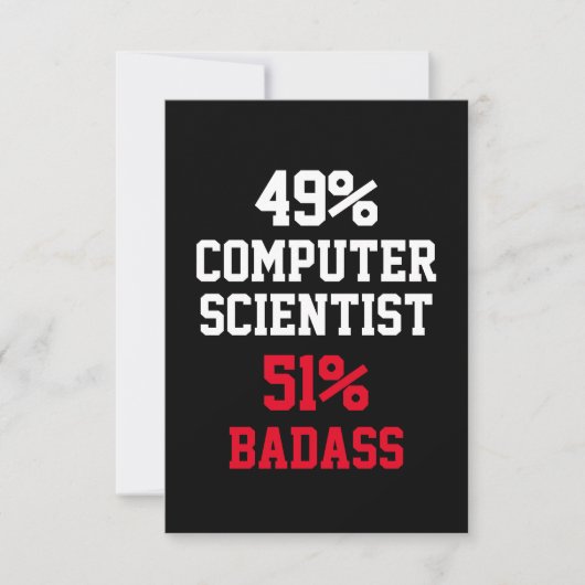 Computer-Scientist-Badass-Karte Karte (Vorderseite)