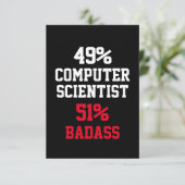 Computer-Scientist-Badass-Karte Karte (Stehend Vorderseite)