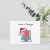 Computer Seasons Greetings Feiertagspostkarte (Stehend Vorderseite)