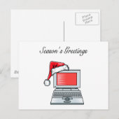 Computer Seasons Greetings Feiertagspostkarte (Vorne/Hinten)
