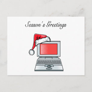 Computer Seasons Greetings Feiertagspostkarte