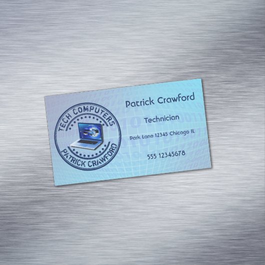 Computer-Service-Reparatur-Techniker oder PC Magnetische Visitenkarte (Beispiel)
