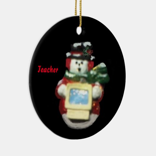 COMPUTER SNOWMAN COLLECTOR LEHRER XMAS KERAMIK ORNAMENT (Rechts)