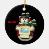 COMPUTER SNOWMAN COLLECTOR LEHRER XMAS KERAMIK ORNAMENT (Vorne)