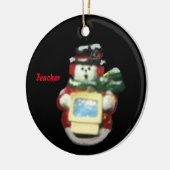 COMPUTER SNOWMAN COLLECTOR LEHRER XMAS KERAMIK ORNAMENT (Links)