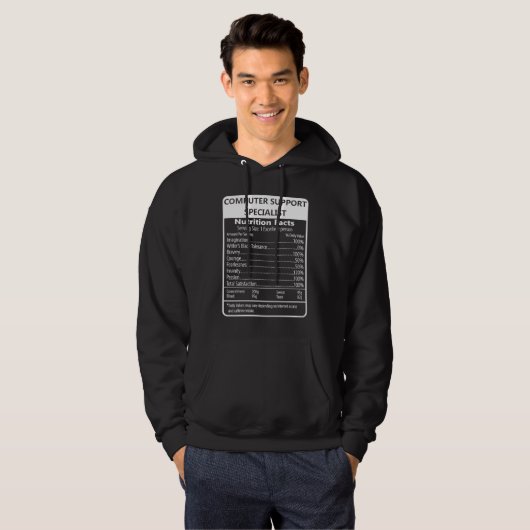 Computer Support Specialist Nutrition Facts Hoodie (Vorne ganz)
