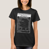 Computer Support Specialist Nutrition Facts T-Shirt (Vorderseite)