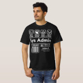 Computer System Administrator Unix Linux Sys Admin T-Shirt (Vorne ganz)