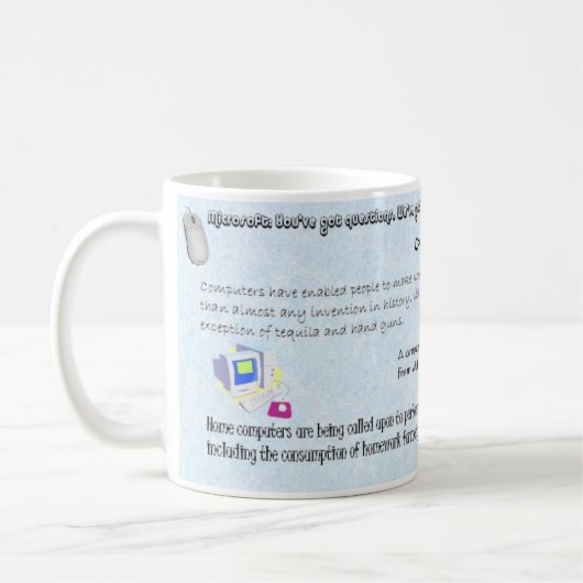 Computer-Tasse Kaffeetasse (Links)