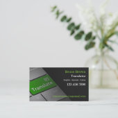 Computer-Tastatur-Übersetzer-Visitenkarte Visitenkarte (Stehend Vorderseite)