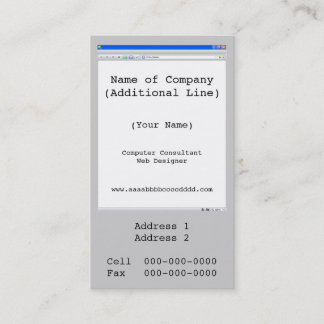 Computer Tech Business Card Visitenkarte
