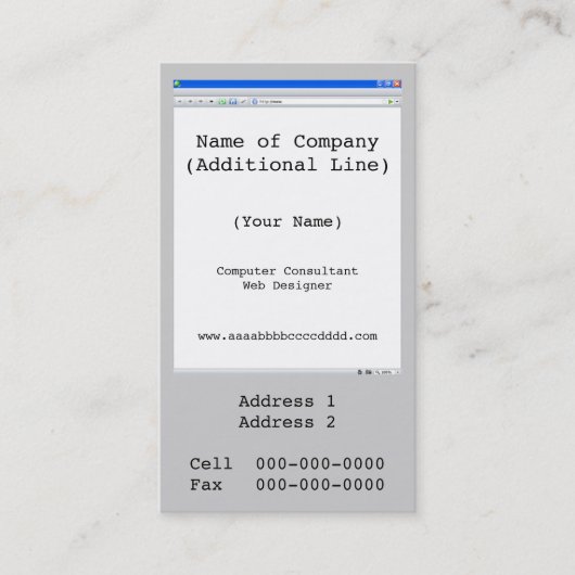 Computer Tech Business Card Visitenkarte (Vorderseite)