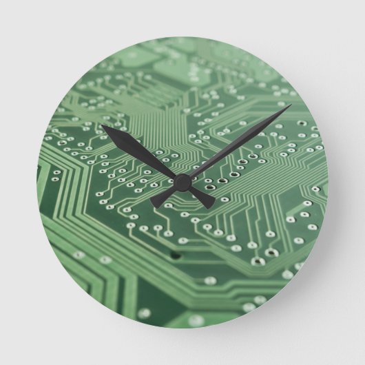 Computer-Techie-Acryluhr Runde Wanduhr (Vorderseite)