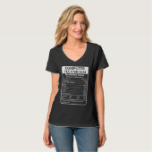 Computer Technician Nutrition Facts Sarcastic T-Shirt (Vorderseite Vollansicht)
