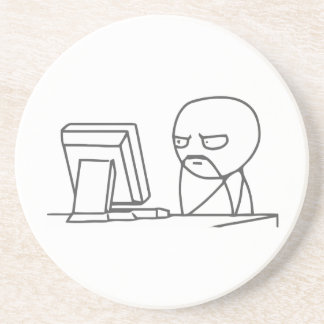 Computer-Typ Meme - erstklassiger Sandstein Untersetzer