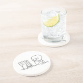 Computer-Typ Meme - erstklassiger Sandstein Untersetzer (Seite)