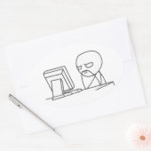 Computer Typ Meme - Oval Stickers (Umschlag)