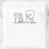 Computer Typ Meme ‏ - Rectangle Stickers (Tasche)