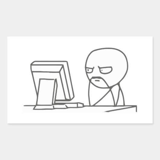Computer Typ Meme ‏ - Rectangle Stickers (Vorderseite)