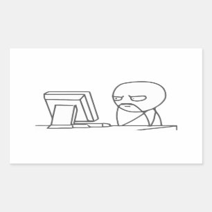Computer Typ Meme ‏ - Rectangle Stickers
