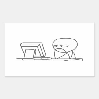 Computer Typ Meme - Rectangle Stickers