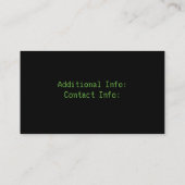 Computer u. Technologie-Visitenkarte 2 Visitenkarte (Rückseite)