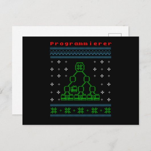 Computer Ugge Weihnachts-Geschenk Postkarte (Vorne/Hinten)