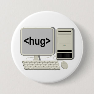 Computer-Umarmungs-Knopf Button