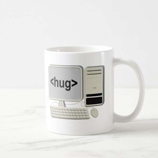 Computer-Umarmungs-Tasse Kaffeetasse (Rechts)