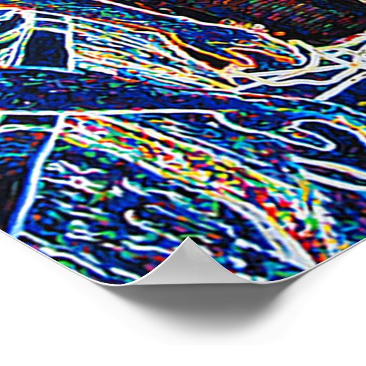 Computer und Kabel Poster (Ecke)