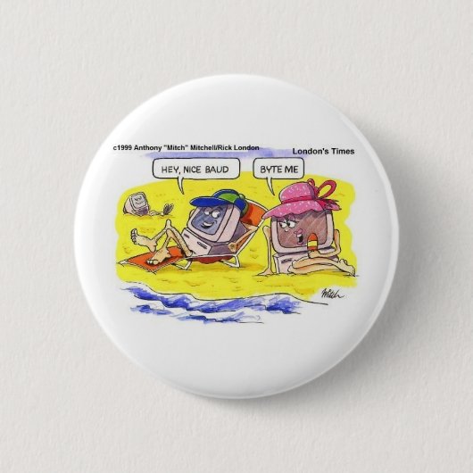 Computer Verabredet? Funny Geschenke T-Shirts & Sa Button (Vorderseite)