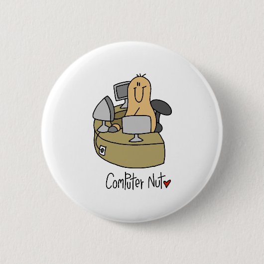 Computer Verrückter Button (Vorderseite)
