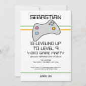 Computer Video Game Player - Geburtstag steigern Einladung (Vorderseite)