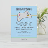 Computer Video Game Player - Geburtstag steigern Einladung (Stehend Vorderseite)