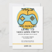 Computer Video Game Player - Geburtstag steigern Einladung (Vorderseite)